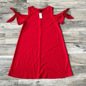 Lane Bryant open shoulder red dress